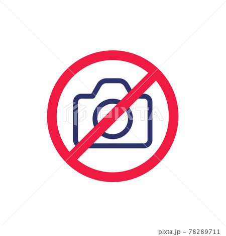 no camera, no photo sign, vector icon 78289711