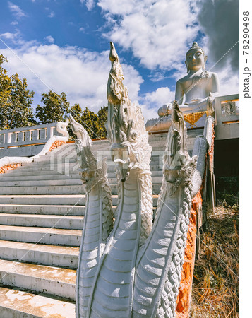 Big White Buddha, Wat Phra That Mae Yen in Pai, Mae Hong Son, Chiang Mai, thailand 78290498