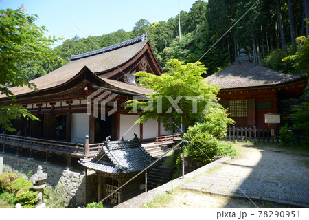 長命寺　本堂と護摩堂　滋賀県近江八幡市 78290951