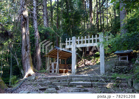 長命寺　参道の石鳥居　滋賀県近江八幡市 78291208