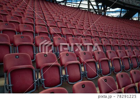 empty seats without spectators in the stadium empty seats without spectators in the stadium 78291225