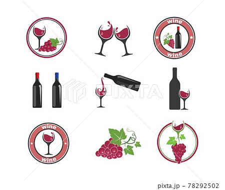 wine logo icon vector illustration design wine logo icon vector illustration design 78292502