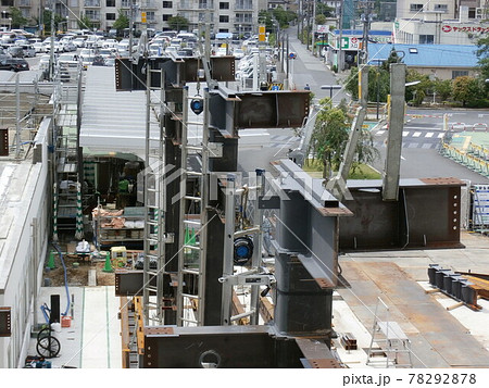 高所作業には親綱支柱をしっかり固定します 78292878