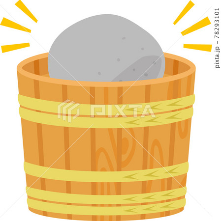 漬物石が乗った木製の漬物樽のイラスト素材 [78293101] - PIXTA