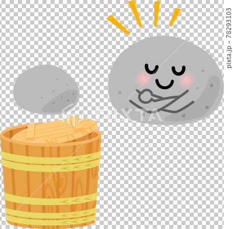 漬物石のキャラクターと漬物樽 78293103