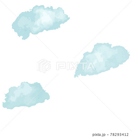 雲のイラスト 白背景 ベクター 切り抜き のイラスト素材
