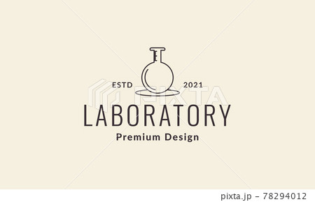 circle bottle laboratory lines  logo symbol vector icon illustration graphic design 78294012