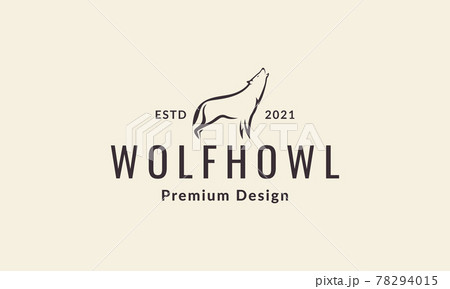 modern shape wolf howl logo symbol vector icon illustration graphic design 78294015