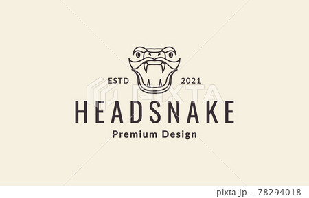 lines head snake cobra vintage logo symbol vector icon illustration graphic design 78294018