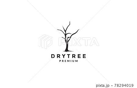 silhouette dry tree simple logo symbol vector icon illustration graphic design 78294019