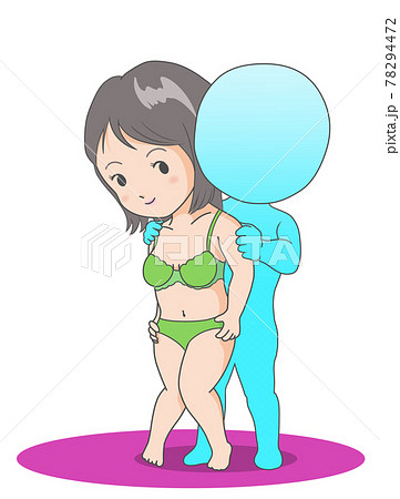 男性に抱かれる下着姿の女性 男性に抱かれる下着姿の女性 78294472
