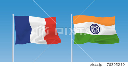 インドとフランスの国旗 78295250