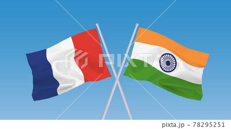 インドとフランスの国旗 78295251