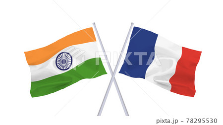 インドとフランスの国旗 78295530