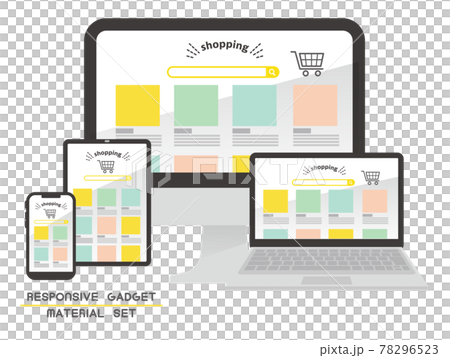 Vector illustration materials / shopping / gadgets / devices that can be used for responsive design 78296523