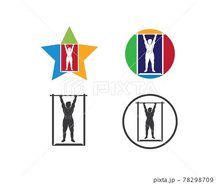 pull up exercise vector icon illustration design 78298709