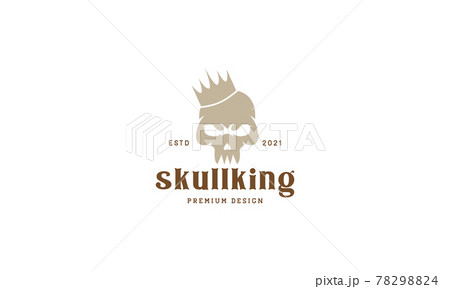 skull with crown vintage logo symbol vector icon illustration graphic design skull with crown vintage logo symbol vector icon illustration graphic design 78298824