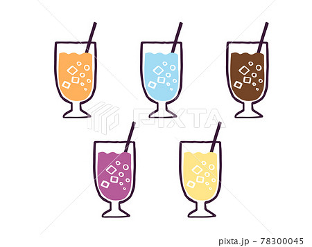 かわいいジュース Drink ドリンク 手書きイラスト素材のイラスト素材