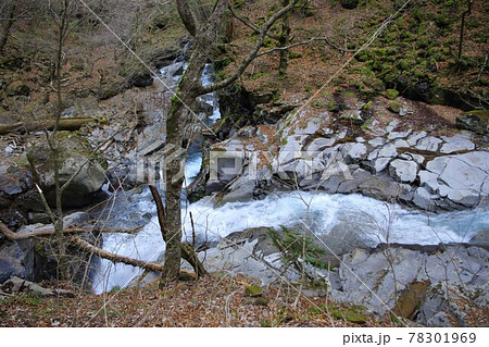 那須塩原の秘境スッカン沢仁三郎の滝 78301969