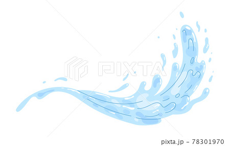 Splash of water, wave figure. Vector illustration. 78301970