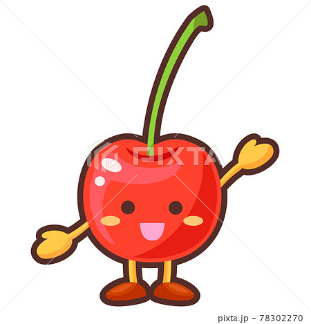 さくらんぼのキャラクターのイラスト素材 [78302270] - PIXTA