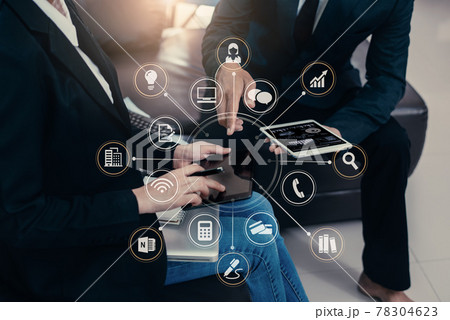 Business team present. professional investor working new start up project. tablet laptop computer with digital marketing media in the office. Business team present. professional investor working new start up project. tablet laptop computer with digital marketing media in the office. 78304623