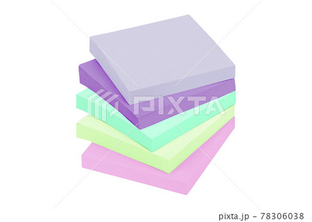 multicolor paper notes on white background 78306038