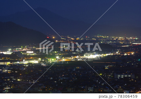 福井市南部から鯖江市の夜景 八幡山展望台 福井市南部から鯖江市の夜景 八幡山展望台 78306459