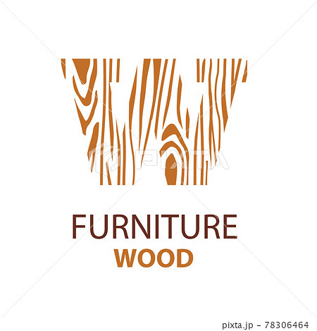 Logo letter. Concept of saw cut tree trunk, isolated on white ba Logo letter. Concept of saw cut tree trunk, isolated on white ba 78306464