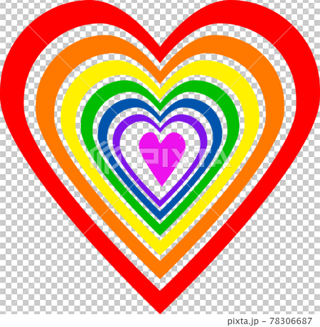 Colorful pride heart-shaped icon vector 78306687