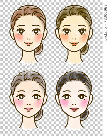 4季個人彩色女插畫(不含字母) 4季個人彩色女插畫(不含字母) 78306969