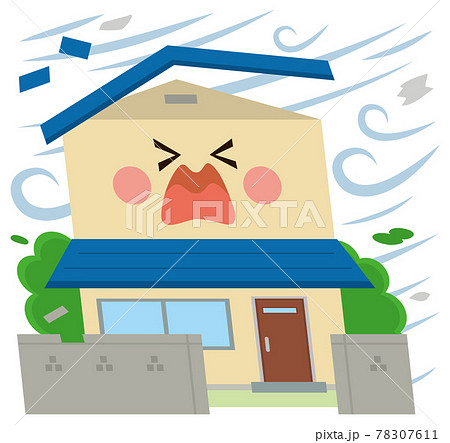 住宅　災害　突風　台風　強風 78307611