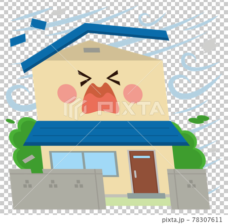 住宅　災害　突風　台風　強風 78307611