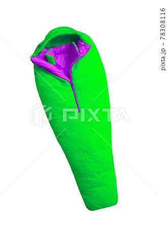 Warm sleeping bag isolated on white Warm sleeping bag isolated on white 78308116