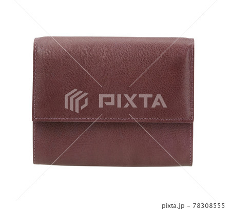 Brown leather wallet isolated on white Brown leather wallet isolated on white 78308555