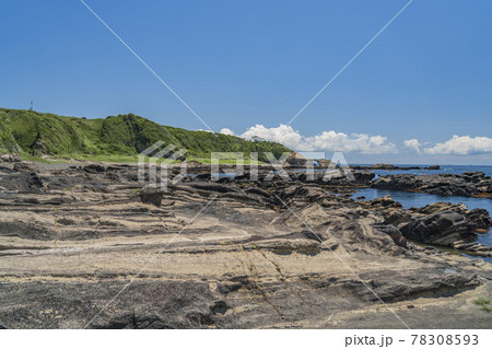 城ヶ島 岩石海岸と赤羽根崎の風景【神奈川県・三浦市】 城ヶ島 岩石海岸と赤羽根崎の風景【神奈川県・三浦市】 78308593