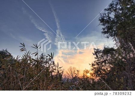 山頂からの夕焼雲風景写真 山頂からの夕焼雲風景写真 78309232