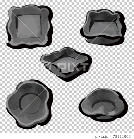 Illustration material: Empty plate color illustration set 78311903