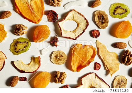 Organic healthy assorted dried fruit for snacks. Organic healthy assorted dried fruit for snacks. 78312186