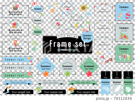 Title Design Frame set -Summer Design  78312839
