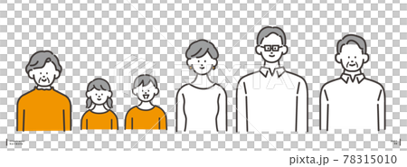 三世代家族 イラスト素材 三世代家族 イラスト素材 78315010