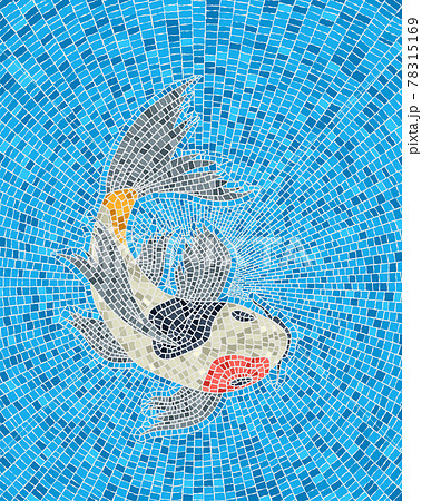 Koi carp fish mosaic 78315169