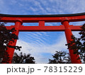 鳥居の赤、空の青 78315229