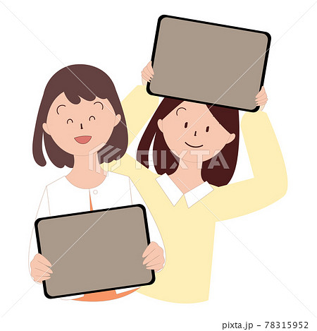 タブレットを持つ女の子たち 日本人 タブレットを持つ女の子たち 日本人 78315952