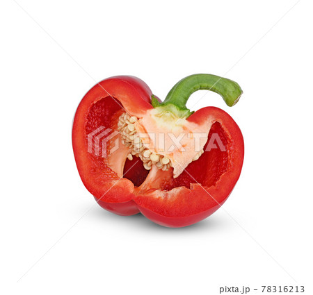 Sweet peppers red slice isolated on white background Sweet peppers red slice isolated on white background 78316213