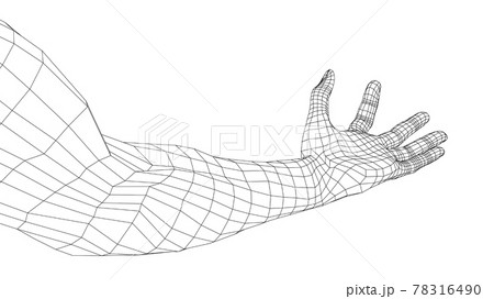 Hand hold some tiny or thin object. Vector 78316490