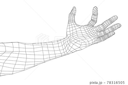 Hand hold some tiny or thin object. Vector 78316505