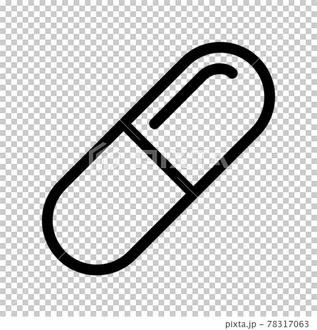 薬 カプセルのアイコンのイラスト素材