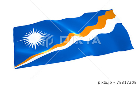 マーシャル諸島国旗のイラスト素材 7178