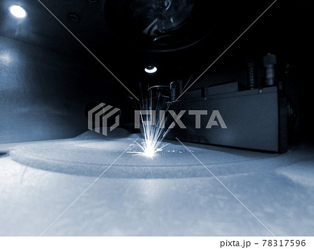 3D printer printing metal. Laser sintering machine for metal. 3D printer printing metal. Laser sintering machine for metal. 78317596